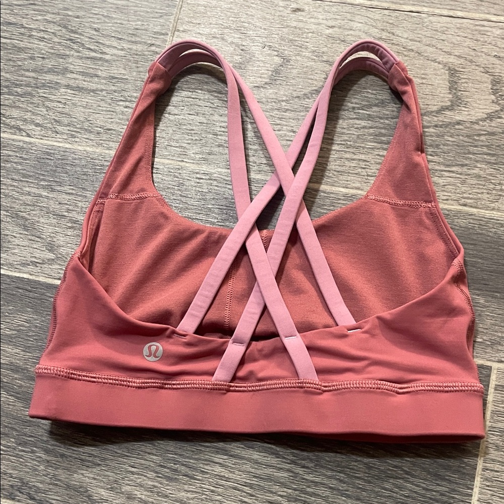 lululemon athletica Cross-Back Strappy Sports Bra in Dusty Rose & Pink